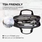 LIGHT FLIGHT 17.3 Inch Laptop Bag, Expandable Briefcase for Men Women,Slim Laptop Case for Computer,Travel Business Bag,Black - Image 2